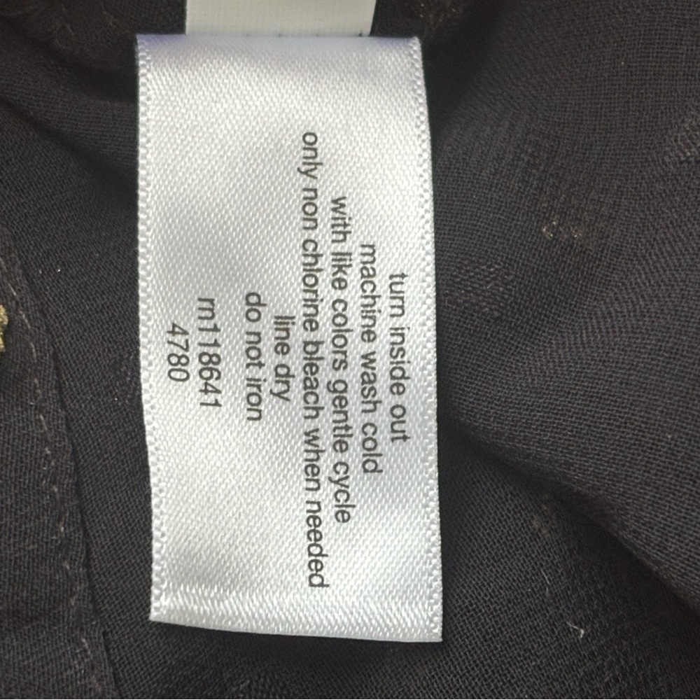 Lane Bryant | Black Sheer Gold Polka Dot Blouse - 22/24 - Picture 8 of 9